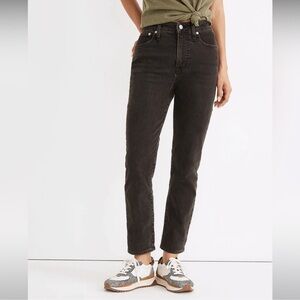 Madewell Curvy Perfect Vintage Jean Black Denim High Rise Jeans Size 27 Stretch